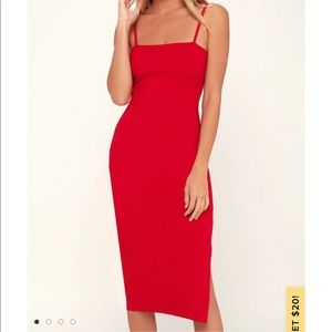 Lulus Red MIDI dress